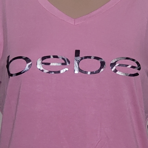 Bebe Sport Animal Foil Logo  Tee - Picture 2 of 4